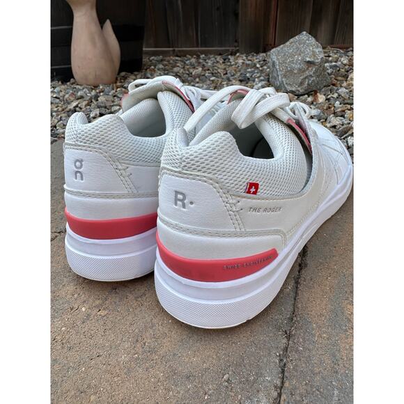 On Cloud The Roger Clubhouse White Rosewood Pink Shoes Sneakers Size 10 - Picture 5 of 15